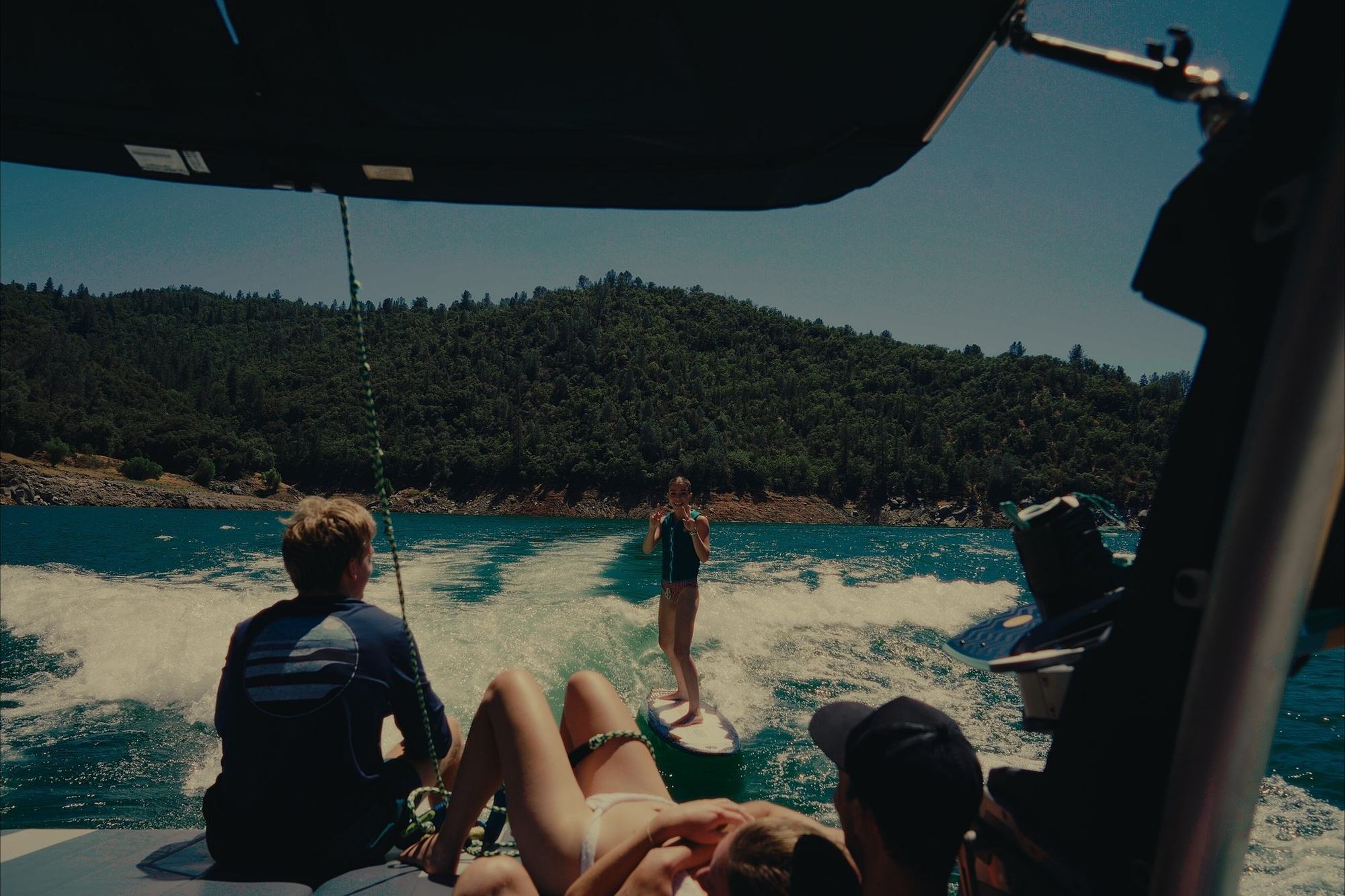 Boat group, color graded