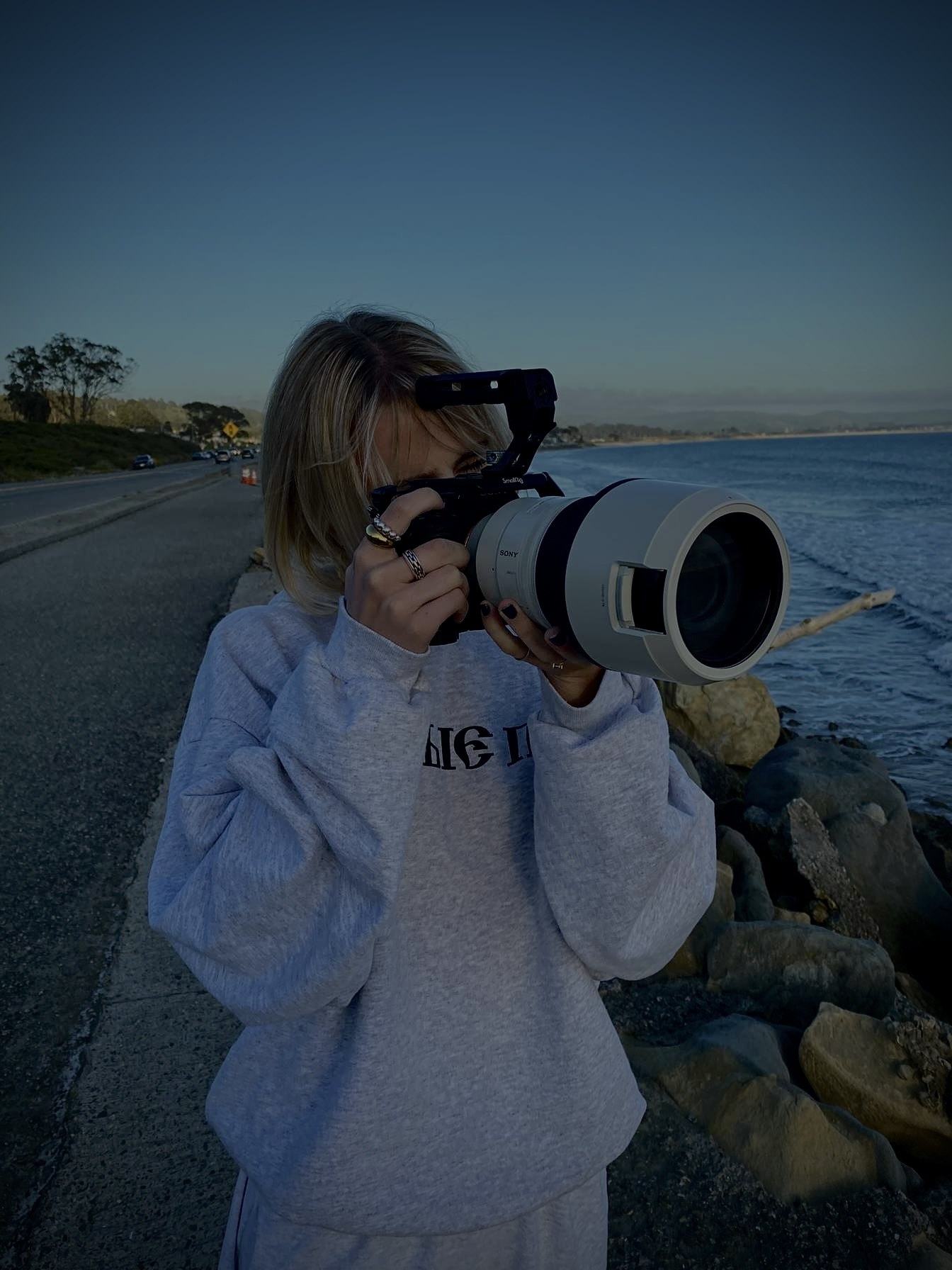 Julia Reed with camera