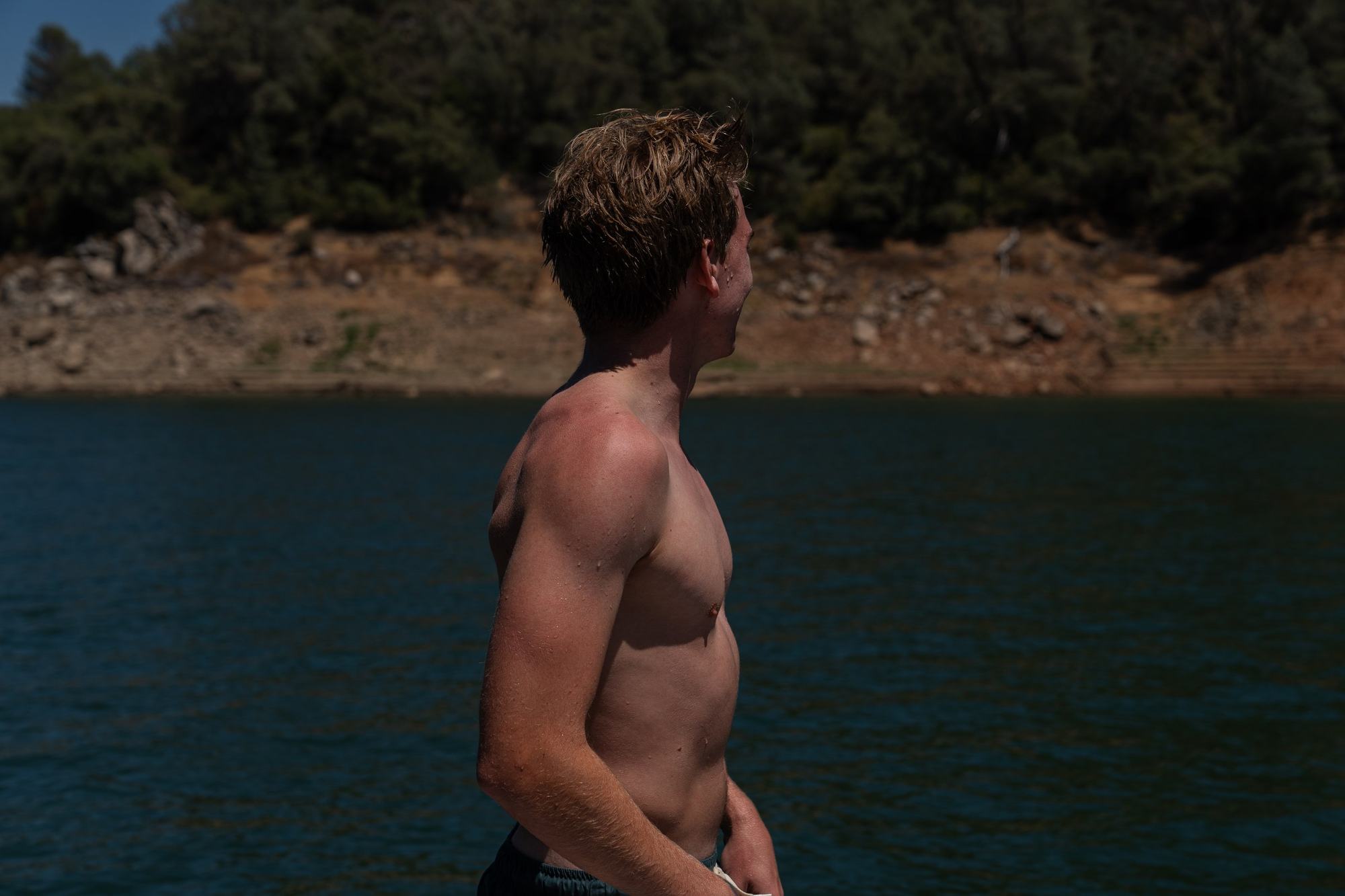 Lake portrait, wide shot
