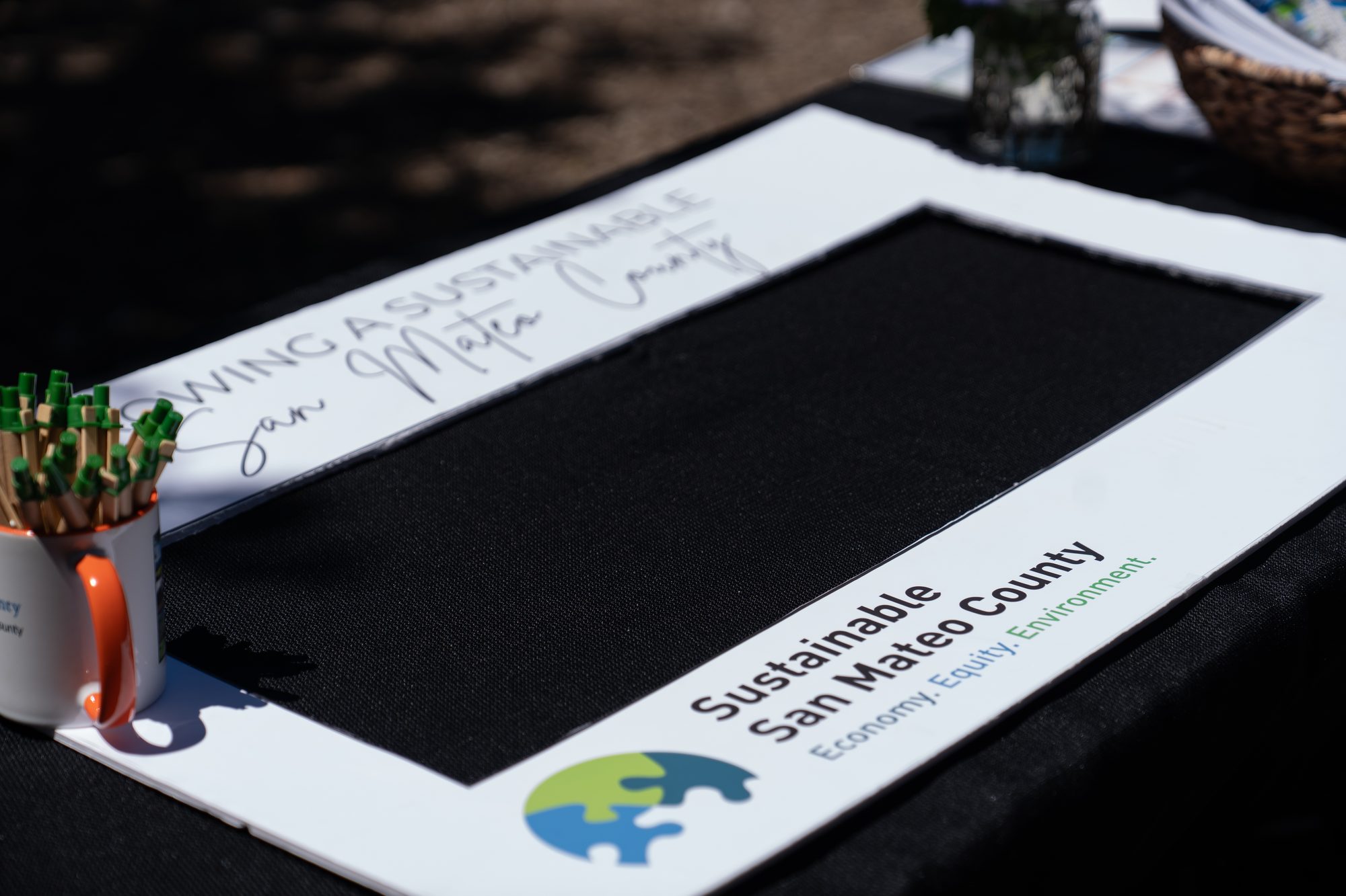 Growing a Sustainable San Mateo County event sign