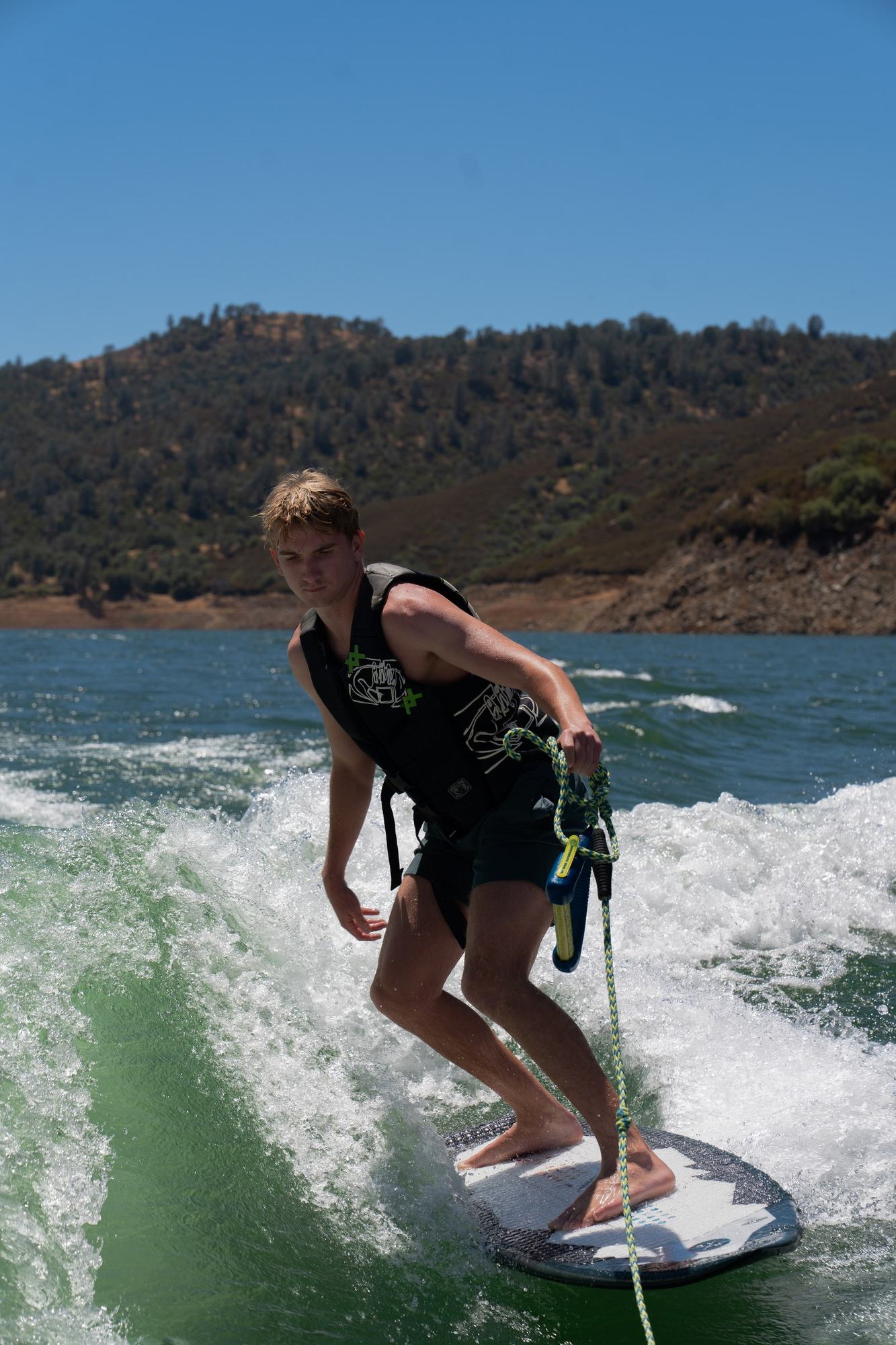 Wakeboarding, close-up