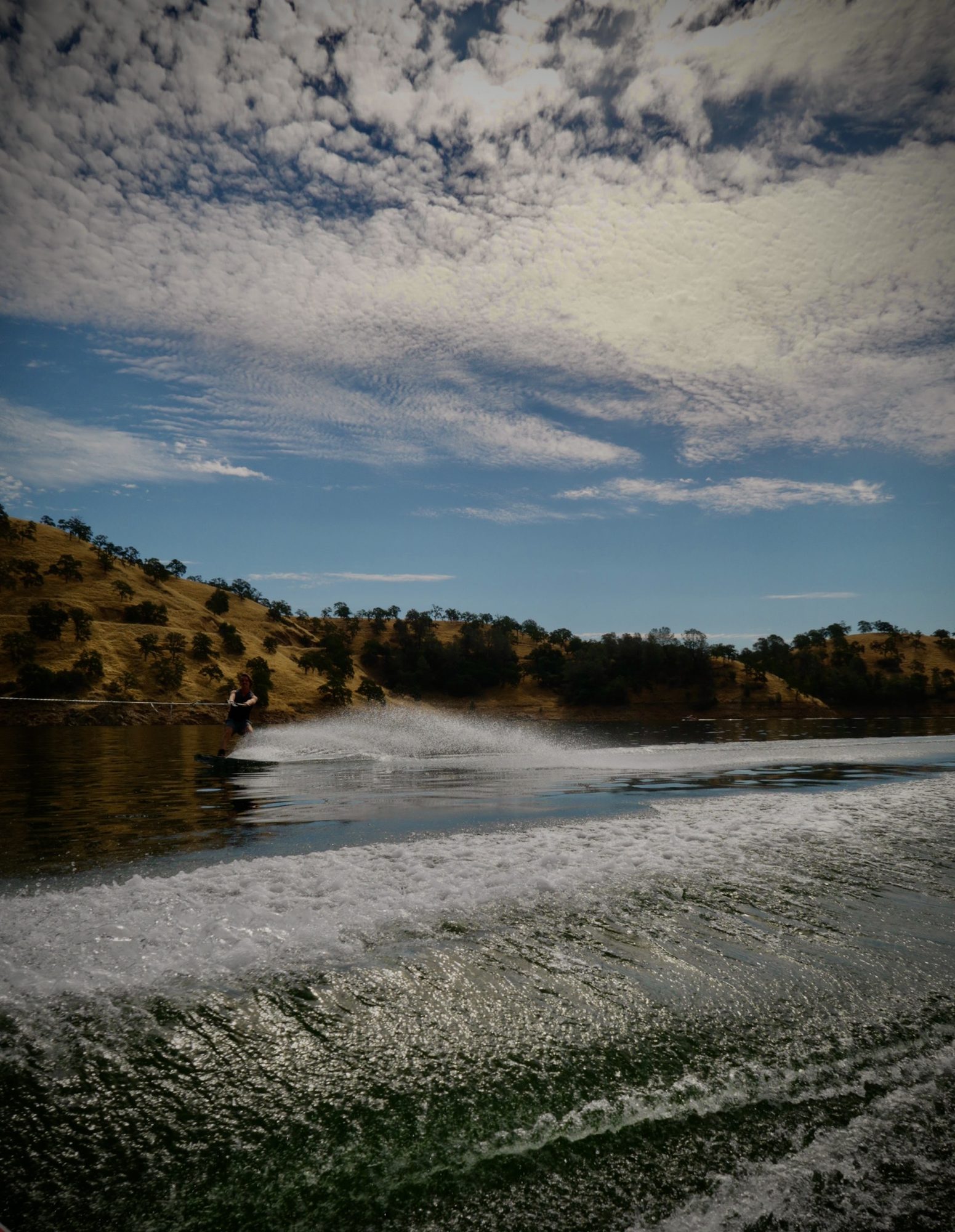 Wakeboarding, wide shot